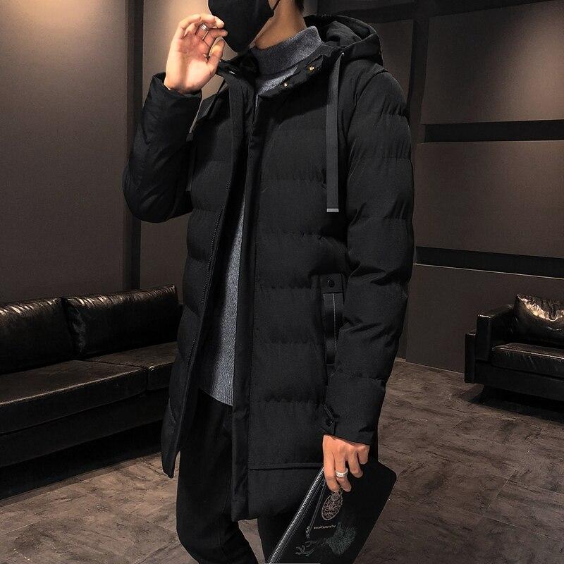 Brand Clothing Men Winter Parka Long Section 2 Colors New Warm Thicken Jacket Outwear Windproof Coat Hooded Plus Size S-4XL