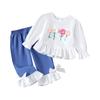 Kids Casual Long-Sleeve Set, Comfortable Daily Wear Outfits