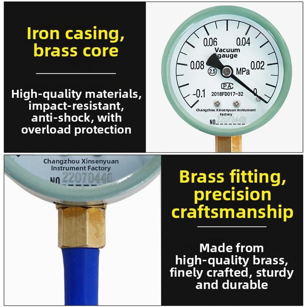 Vacuum Pressure Meter Instrument for Automotive Engine Diagnostic Repair