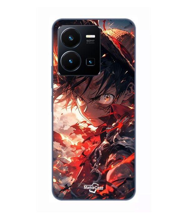 Coque Pour Vivo Y35 4G One piece Luffy énervé art manga anime copie Maniacase