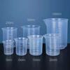 6Pcs/set Clear Plastic Graduated Measuring Cup Without Handle for Baking Beaker Liquid Measure Jug Cup Container