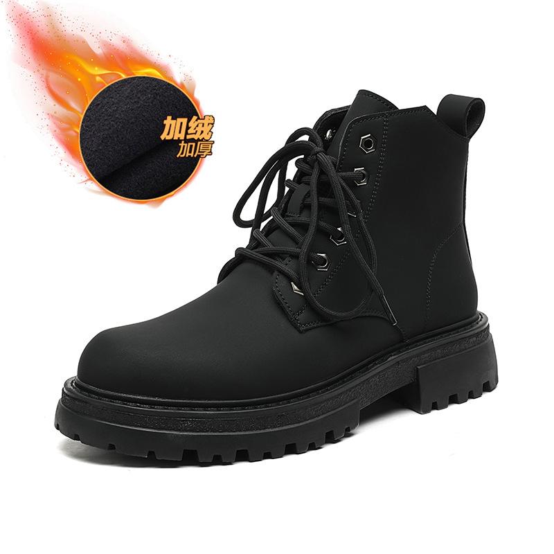 Ботинки Martin мужские повседневные универсальные осенне-зимние бархатные мужские туфли с завышенной шнуровкой удобные модные ботинки для инструментов 25006-R