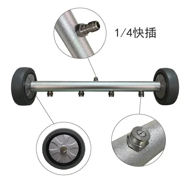 5000PSI 15-дюймовая мойка высокого давления Очиститель днища Водяная щетка Мойка шасси автомобиля 4 форсунки Новый