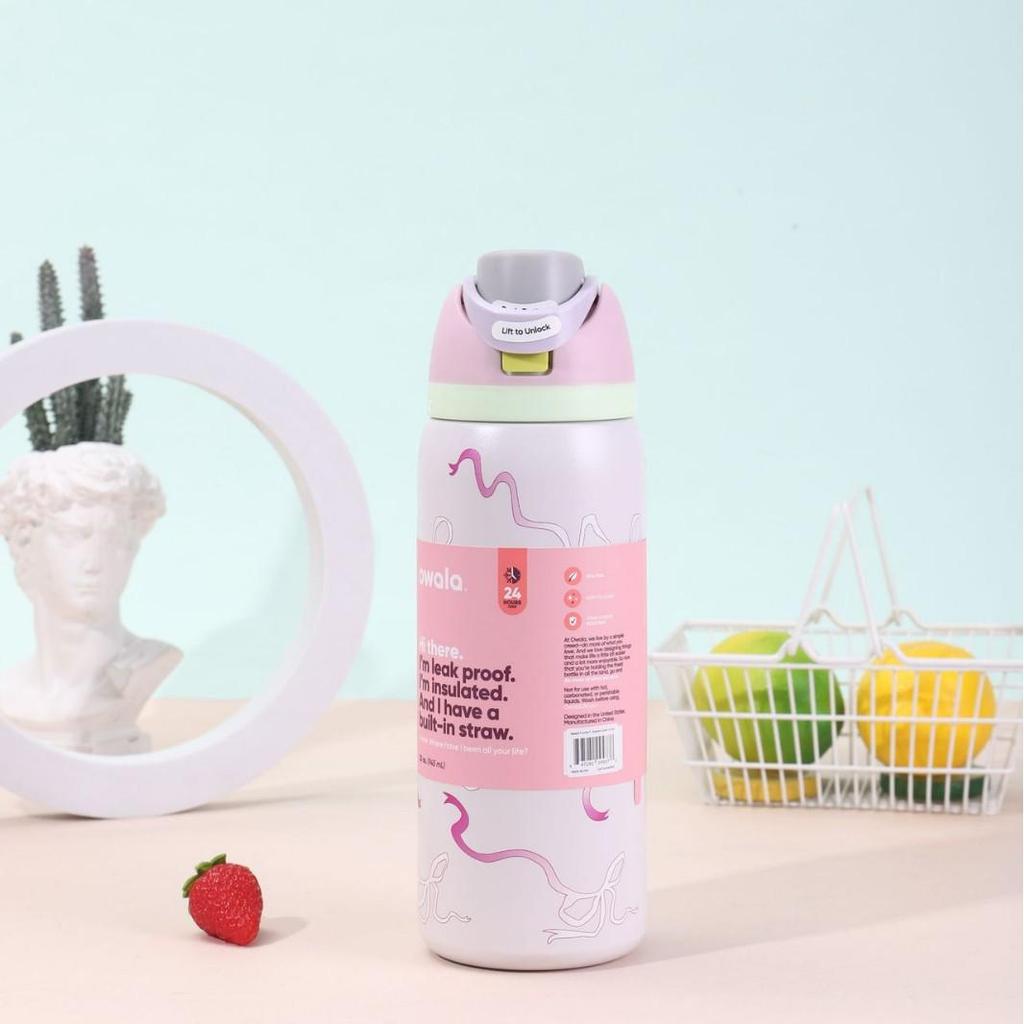 Owala Изолированная спортивная бутылка для воды из нержавеющей стали - Креативная, Модная, Портативная чашка для фруктов