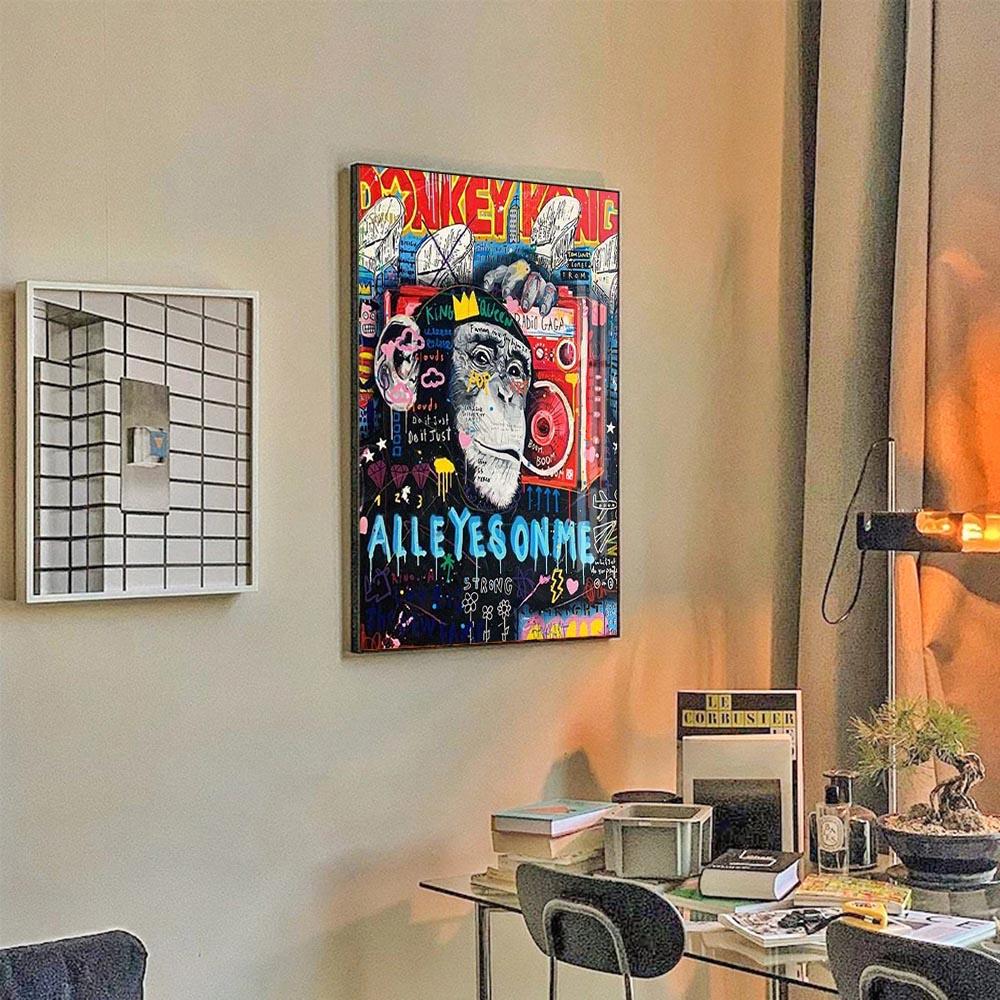 Street Graffiti Style Wall Art Poster Fashion Mona Lisa Lady Liberty Home Room Decor Canvas Painting Mural Picture Print Artwork