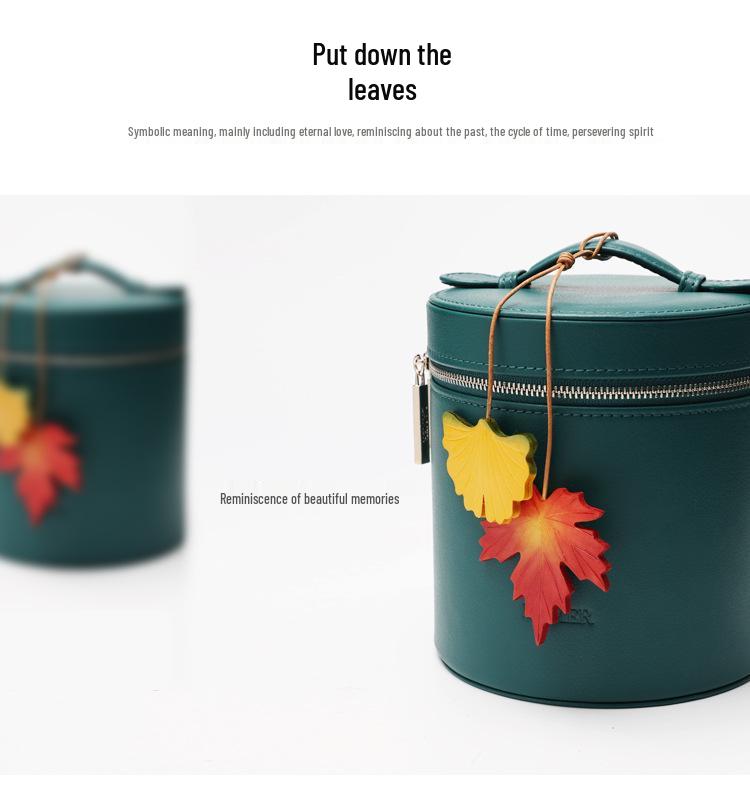 Handmade Genuine Leather Maple Leaf Pendant: Cowhide Car Key, Mirror Ornament, Bag Charm