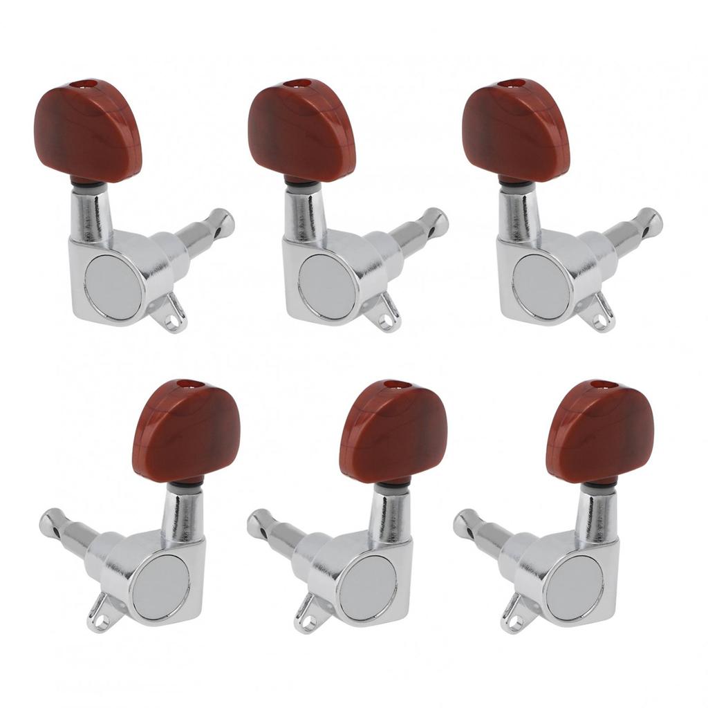 6pcs/lot 3L 3R Sealed Gear Big Oval Button Acoustic Guitar Tuner Pegs