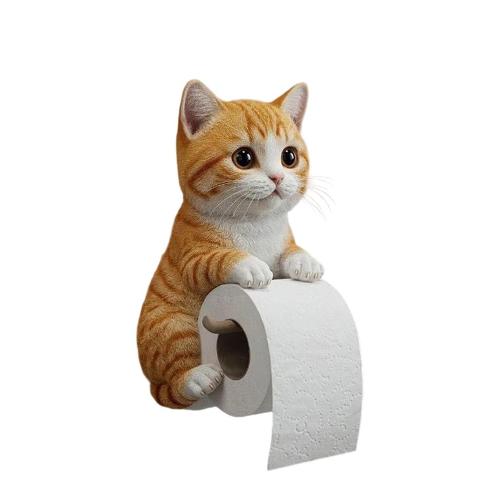 Милый тематический диспенсер для рулона туалетной бумаги для ванной комнаты, настенный, для хранения, из полимерного материала, компактный, экономящий место, домашний декор