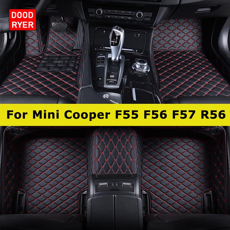 DOODRYER Custom Car Floor Mats For Mini Cooper F55 F56 F57 R56 Auto Carpets Foot Coche Accessorie