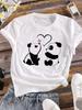 (Asian Size) Women watercolor trend cue 90s Clothing Casual Tees Top Short Sleeve T Shirt tee Fashion Print Ladies Female Graphic T-shirts