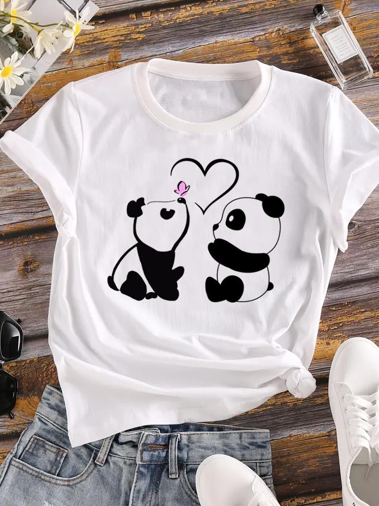 (Asian Size) Women watercolor trend cue 90s Clothing Casual Tees Top Short Sleeve T Shirt tee Fashion Print Ladies Female Graphic T-shirts