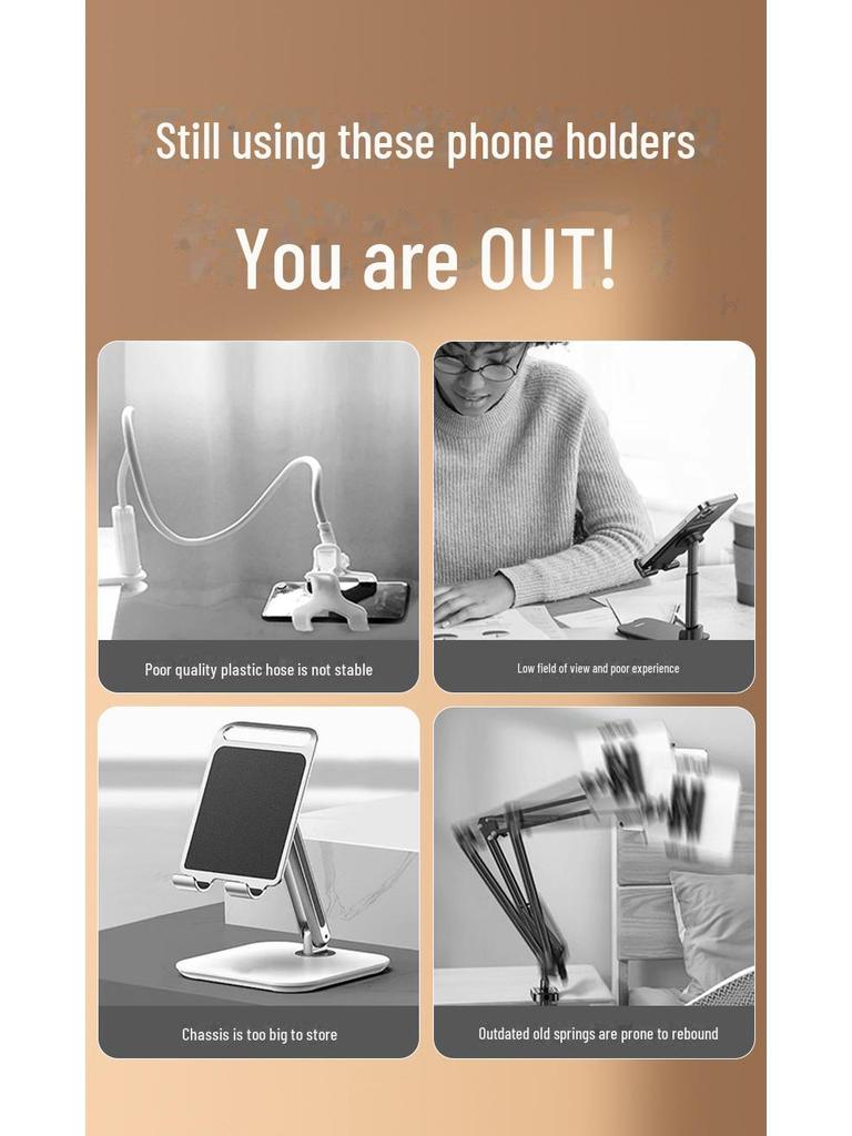 Регулируемая консольная подставка для телефонов, планшетов, iPad и коммутаторов — идеально подходит для использования на рабочем столе, прямых трансляций, съемки сверху и медленного просмотра.