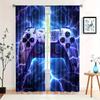 2 панели 3D геймпад оконные шторы игровая декорация киберпанк коллаж шторы для гостиной спальни кухни ванной комнаты