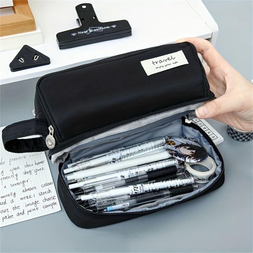 Three-layer Macaron Pencil Case Pencil Bag Multifunction Pencil Case Stationery