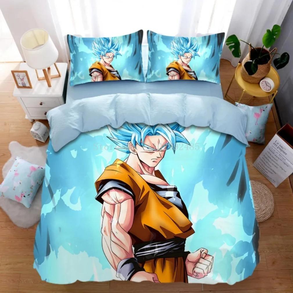 Комплект постельного белья «Anime Dragon-Ball», пододеяльник «Goku», комплект стеганого одеяла «Super Saiyan», комплект постельного белья для взрослых детей и подростков