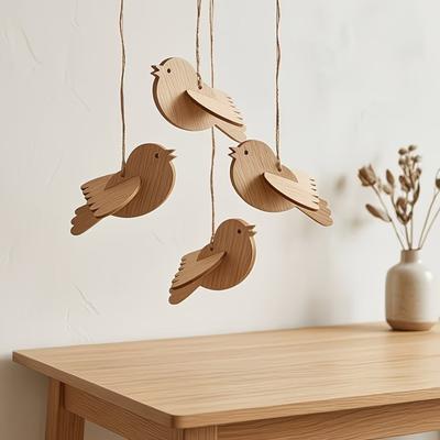 3 шт. Милый ручной работы DIY Украшение-птица 3D Животное Птица Подвесное Детские Образовательные Инструменты Забавные Деревянные Поделки Подарки