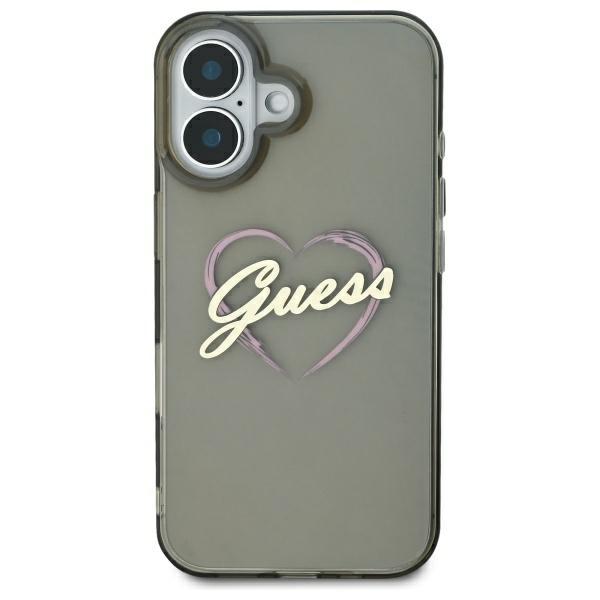 Guess Guhcp16Shchgspk Iphone 16 6.1 Czarny/Black Hardcase Iml Heart