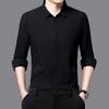 Осенняя новая мужская рубашка с длинными рукавами, молодежная мода, корейская версия, облегающая тонкая рубашка