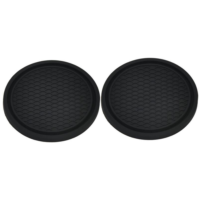 2pcs Car Cup Holder Coasters Universal Anti Slip Round Durable Diamond Mat for Bottle Holder Coaster Auto Interior Cup Holders