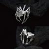 2 PCS Adjustable Rings Open Rings Spiders Shape Opening Adjustable Rings Finger Open Rings Gift for Wife Women Girlfriend