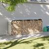 VidaXL Log Holder, Firewood Rack with Storage, Outdoor Firewood Shelf, Silver 234x45x100 364595