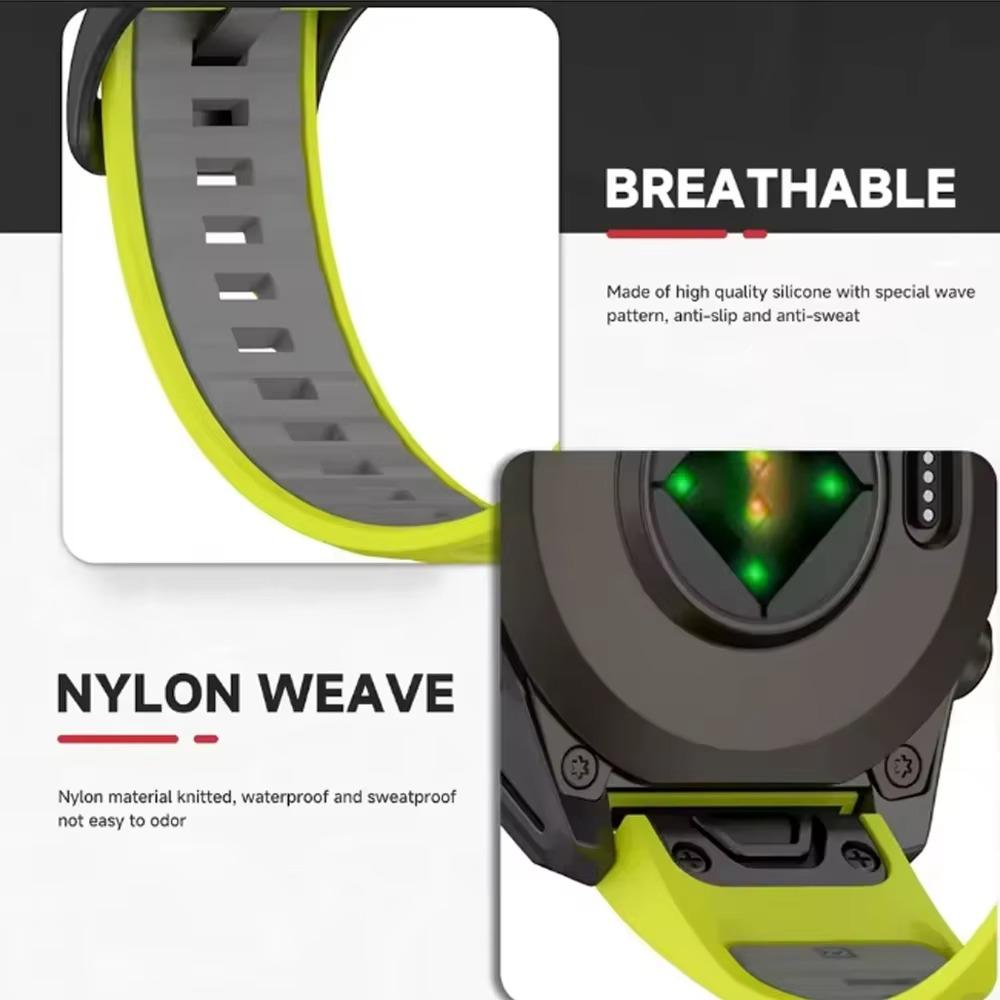 Быстросъемный силиконовый ремешок 20 мм 22 мм 26 мм для Amazfit T-Rex Ultra 2 51 мм, наручный браслет для outdoor-использования для Garmin Fenix 8/E/Tactix 8/Quatix 8