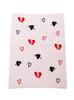 Furfur Baby Moko Heart Print Blanket RWGG215544 Women's Pink F