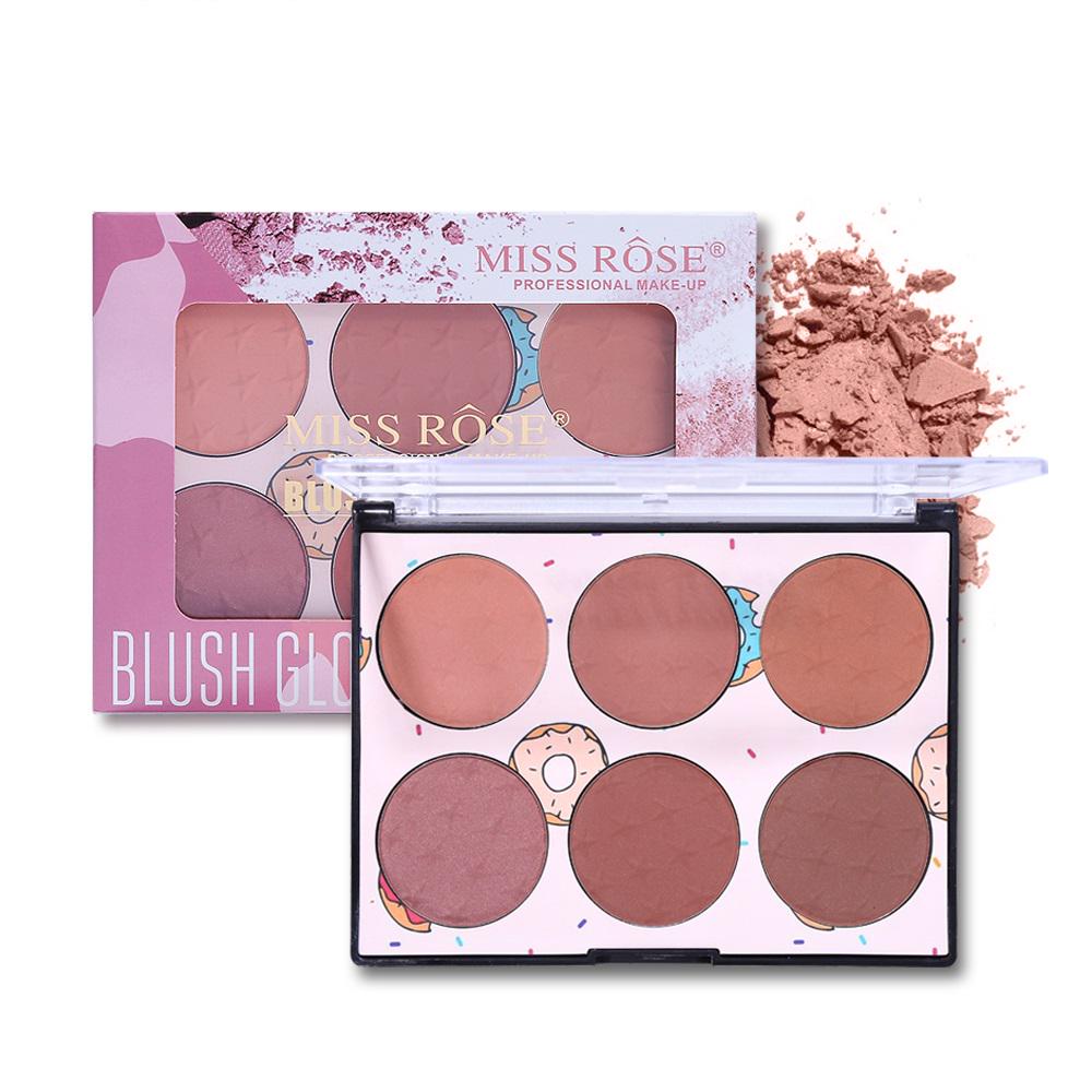 6 Color Blush Glow Kit Face Powder Blusher Palette Makeup Contour Palette Maquillage Facial Cosmetic