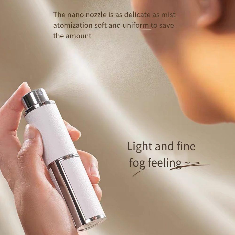 Кожаный флакон для духов с распылителем, многоразовый дозатор для духов, флакон с вращающимся спрей-насосом, женский