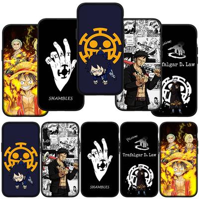 Чехол для телефона Samsung Galaxy S24 S23 iPhone 15 14 Xiaomi Redmi Note 13 12 11 8 10 9 Pro Max X XR OPPO A15 Huawei Аниме Луффи One Piece Трафальгар Ло