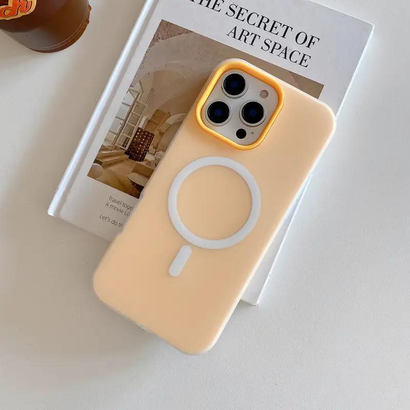 2 In 1 Candy Color For Magsafe Matte Case For iPhone 16 Plus 15 14 13 12 11 Pro Max Magnetic Wireless Charging Shockproof Phone Cover