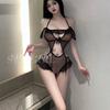 Original Erotic Underwear, Sexy and pure Desire Jumpsuit, Open-cut see-through seductive pajamas, Women's no-take uniform 1070