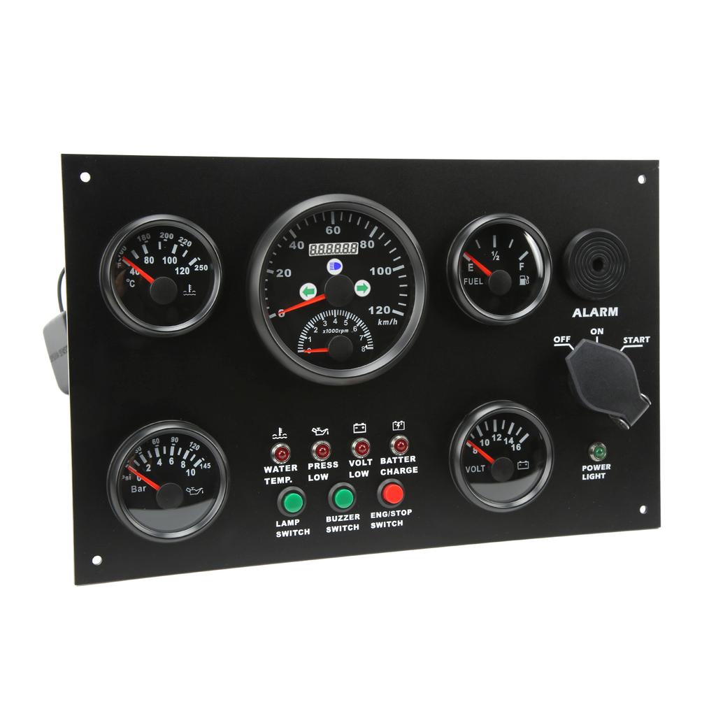 5-ти приборная панель спидометр уровень топлива температура воды измеритель давления масла вольтметр лодка