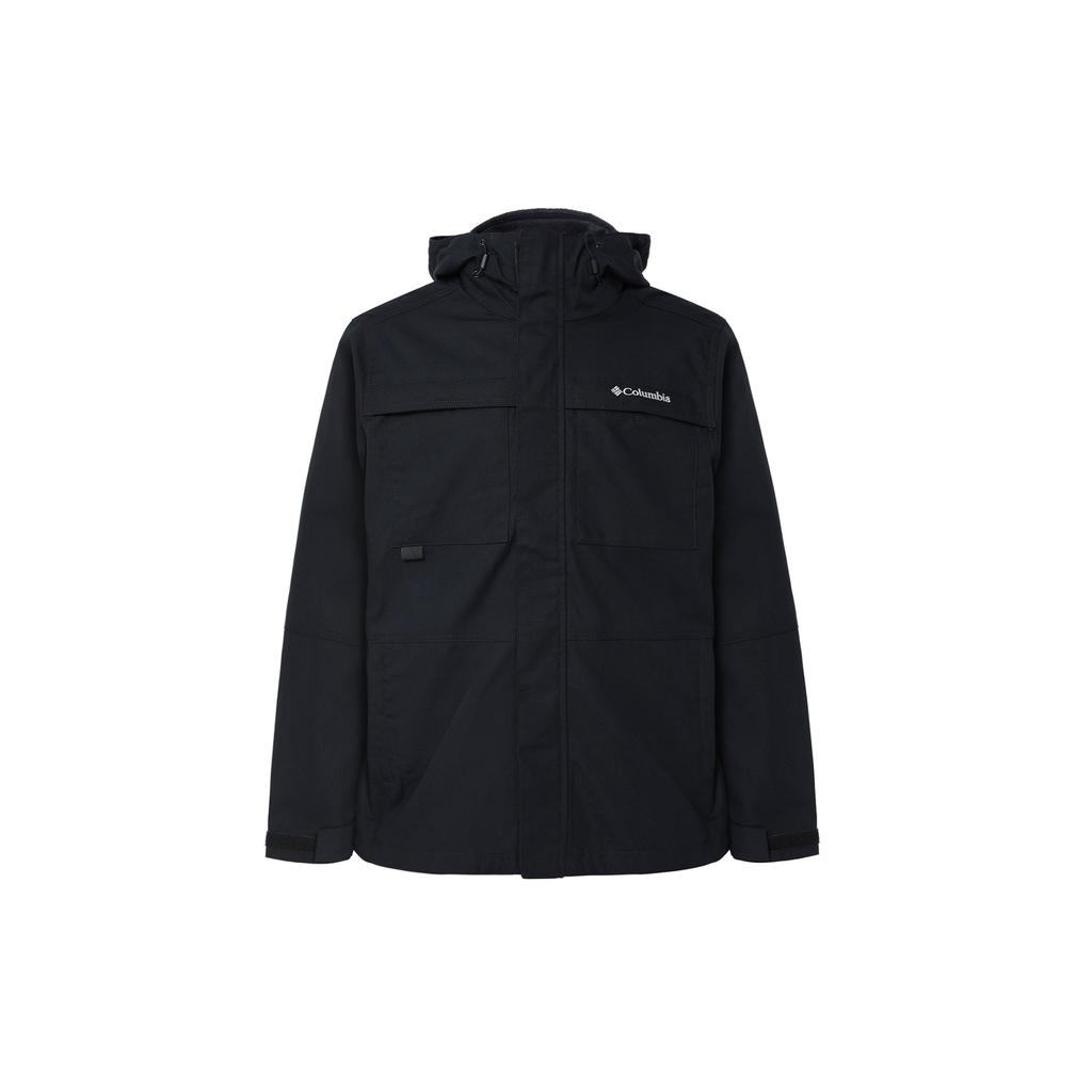 Columbia Куртка мужская Loma Vista 2, однотонная, с капюшоном, на молнии, с флисовой подкладкой, черная WE9701-010