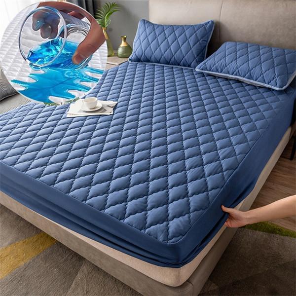 100% Waterproof Mattress Cover Quilted Thicken Single Double Elastic Fitted Sheet Style Bed Protector Pad King Size
