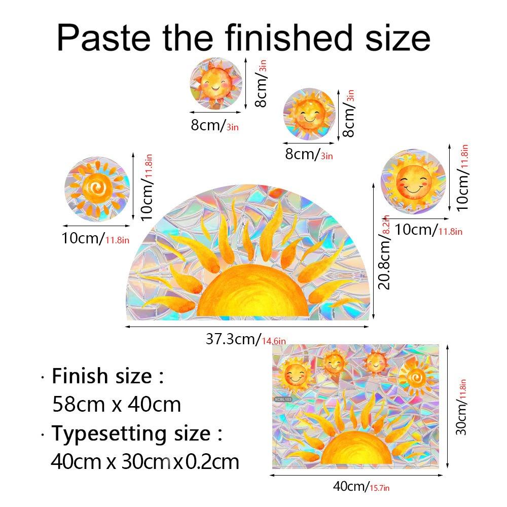 Новые наклейки на оконное стекло «Ловец солнца», электростатические радужные облака, бабочка, радужная призма солнца, наклейка на окно, украшение дома