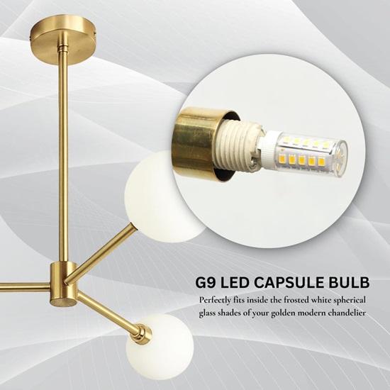 Современная латунная люстра Спутник, потолочный светильник-глобус в стиле середины века