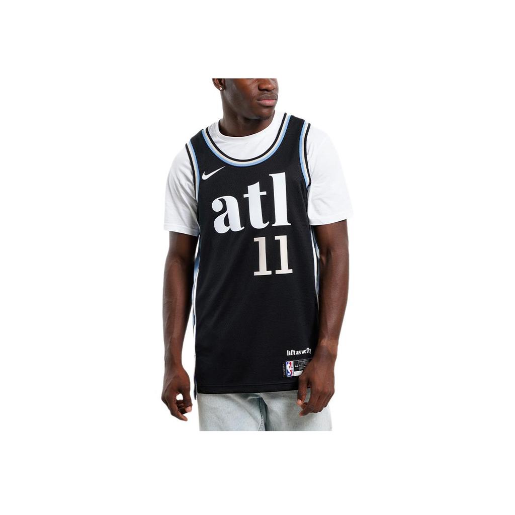 Nike Баскетбольная майка Dri-Fit с цифровым принтом и круглым вырезом, выпуск City Edition, мужские топы, черные DX8486-011