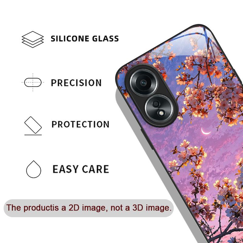 Закаленное стекло с рисунком «Лунная сакура» для телефона OPPO Realme 14 13 Pro Plus 12 11 10 Neo 3 X7 PRO C75 5G