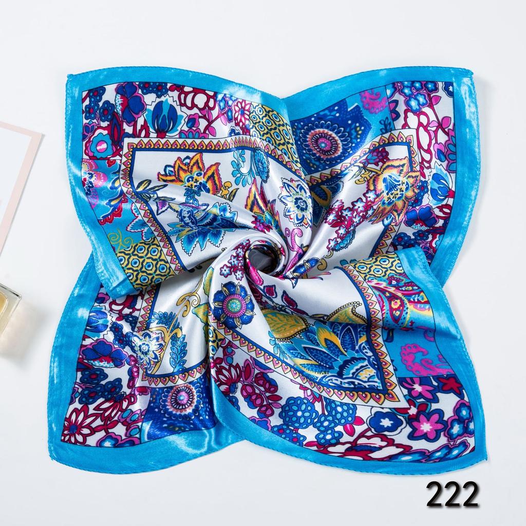 50cm Small Square Scarf Butterfly Floral Small Neck Scarf Bag Accessories Square Scarf