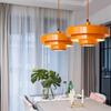 Minmalist Colorful Metal Pendant Chandelier Light Yellow Pink Orange Dining Room Bar Foyer Bedroom Hanging Pendant Lamp E27 Bulb