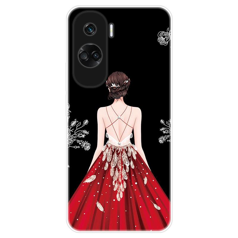 Для Honor 90 lite Honor90 lite чехол Мягкая силиконовая задняя крышка Мультяшный чехол для телефона Модный