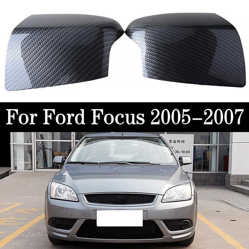 For Ford Focus MK2 2005 2006 2007 2008 ABS Car Rearview Side Mirror Cover Wing Cap Exterior Door Housing Trim Replacement Parts