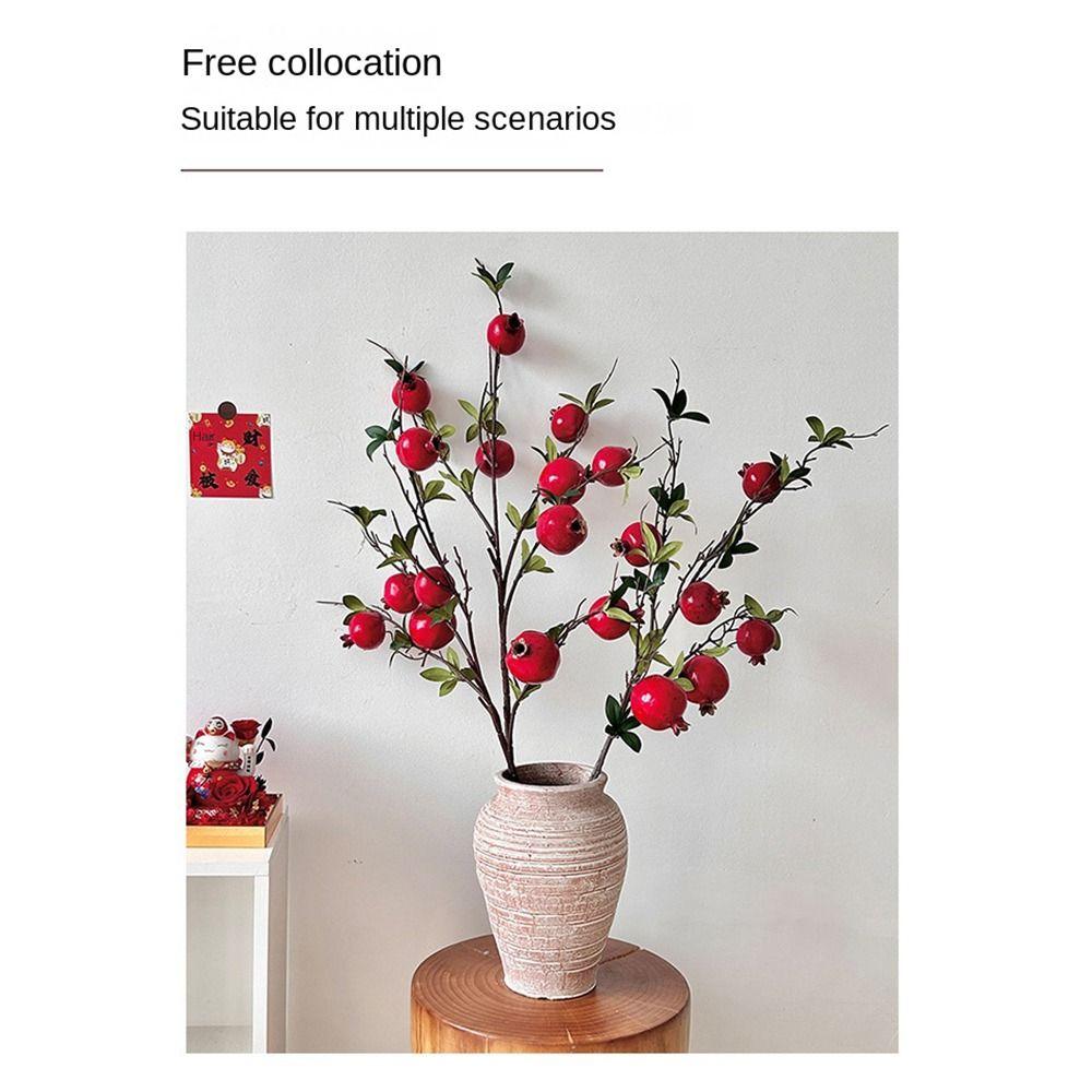 Simulation Artificial Pomegranate Long Branch Artificial Plants Garden Decoration
