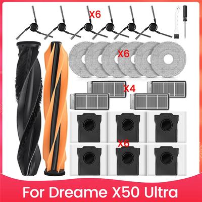 A65T-Запасные части для робота-пылесоса Dreame X50 Ultra, комплект аксессуаров: основные и боковые щетки, HEPA-фильтр, салфетки для мытья пола, мешки для пыли