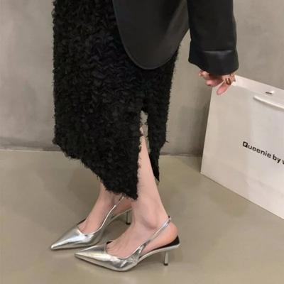 Остроносые туфли на высоком каблуке Летние новые сандалии Модная женская обувь Сандалии на платформе Высокие каблуки