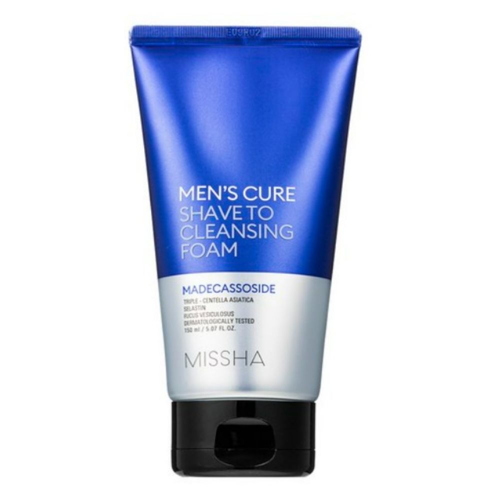 MISSHA Мужская пенка для умывания и бритья Cure Shave 150 мл Нежное очищение и бритье лица