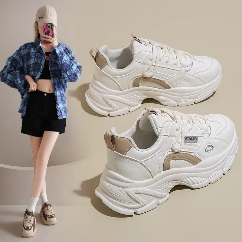 Осенняя популярная высококачественная обувь для пап, спортивная и женская обувь для отдыха, толстая подошва, круглая носовая часть, большие носовые части, несколько моделей, звездная обувь