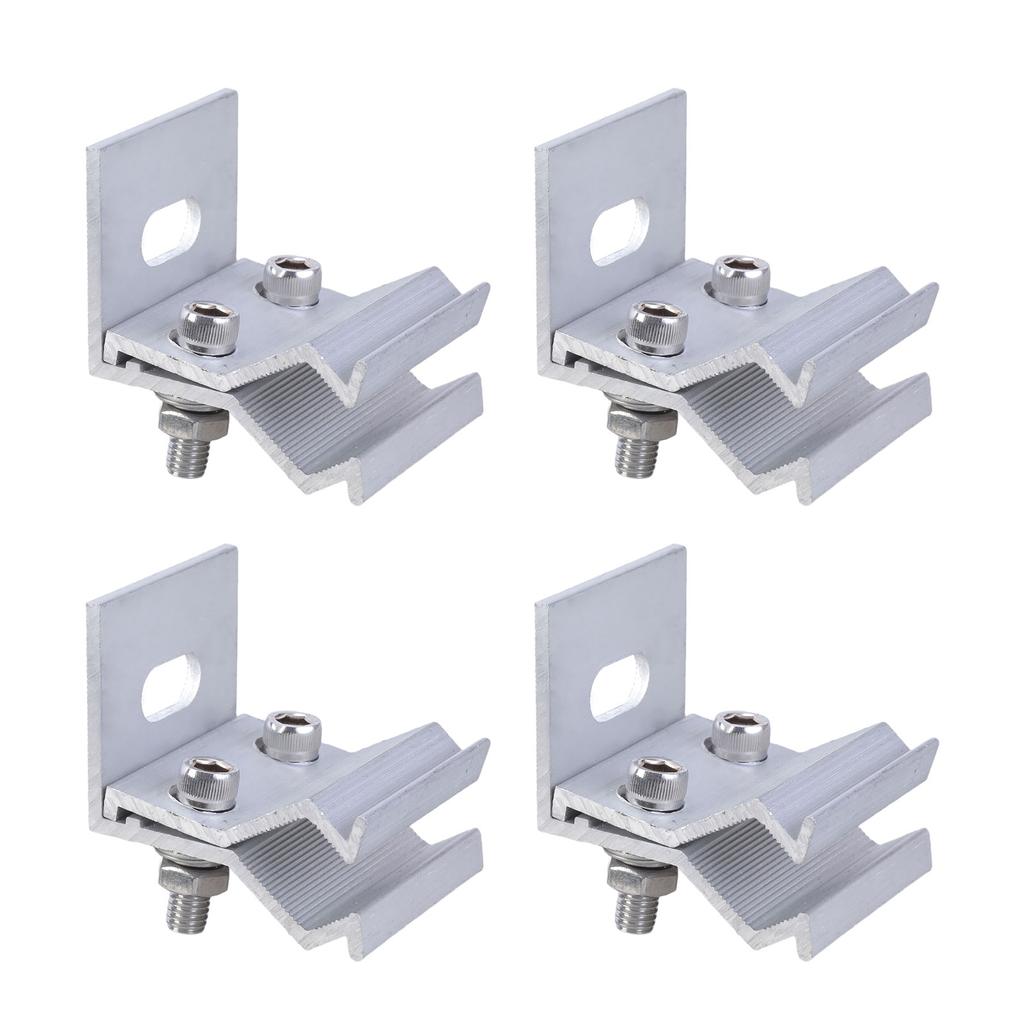 4pcs Aluminium Standing Seam Clamp for Solars Panel Installation On Metal Roofs Photovoltaic Brackets Daily Use