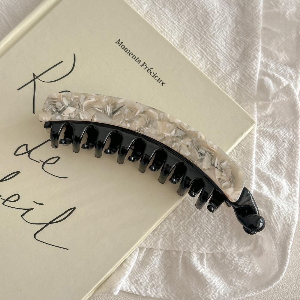 Geometric Acetate Banana Clip Acetic Acid Vertical Clip Leopard Print Hair Clip Female